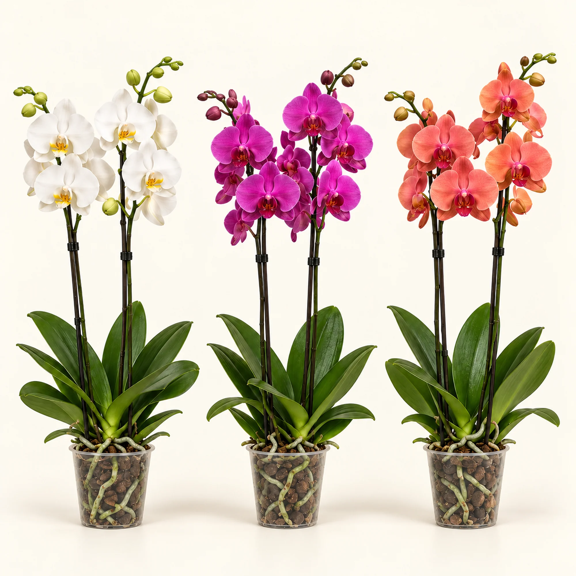 Орхидея (Фаленопсис) микс Mimesis The Orchid Growers — горшок 12 см, высота по прайсу 70 см